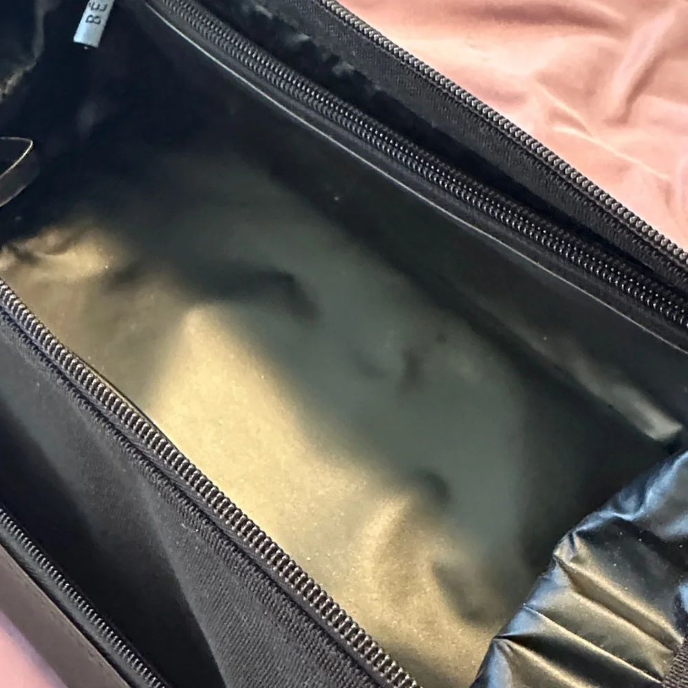 BEIS Black Two-Zip Travel Cosmetic Bag